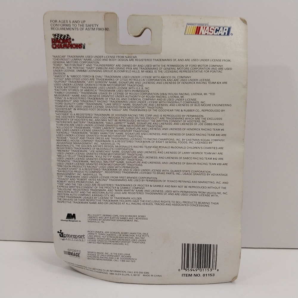 Racing Champions Terry Labonte 1/64 Nascar Stock Car Toy #14 1995 Preview #N030 - Picture 3 of 3